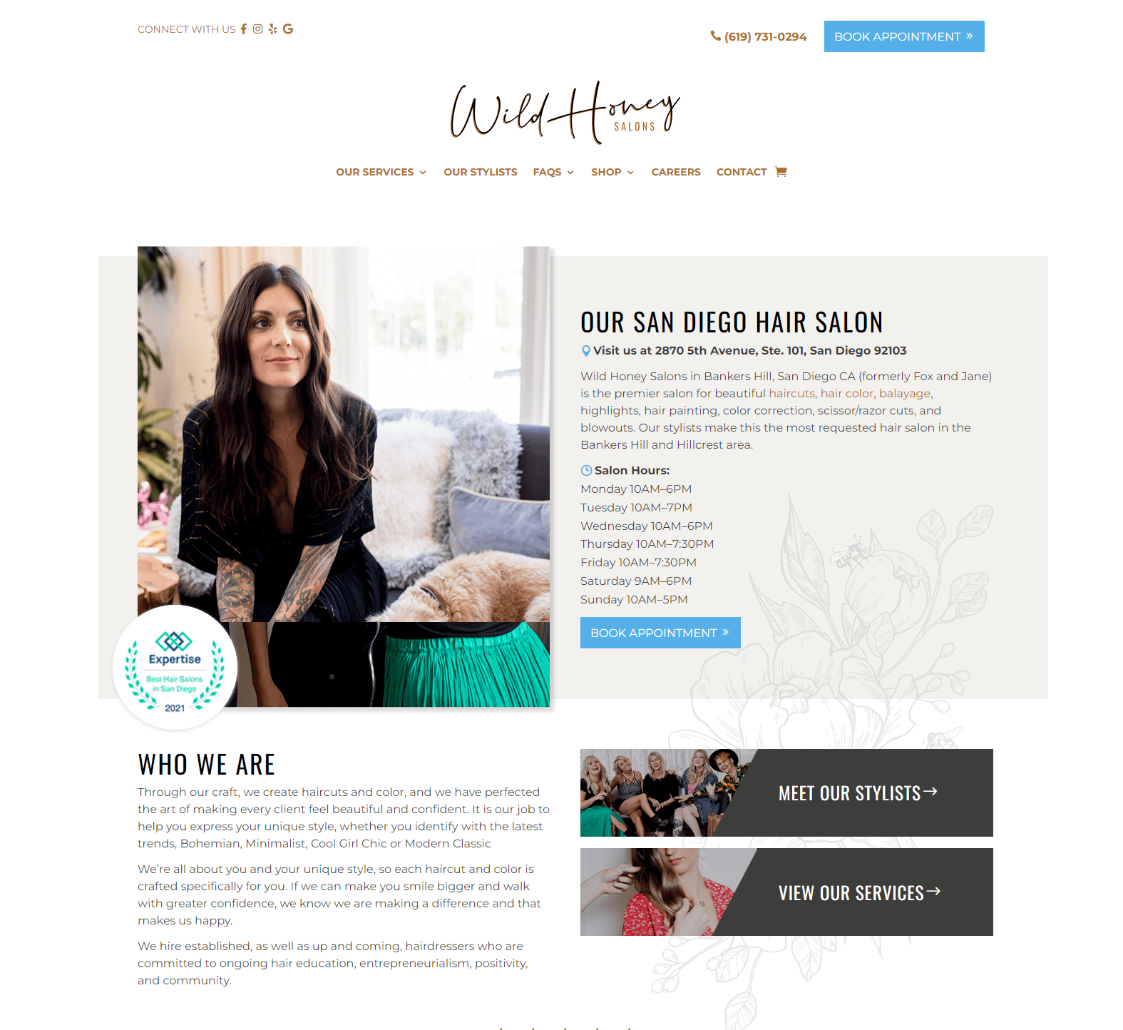 24 Hair Salon site Design Examples We Love [+ How To Make Your Own]